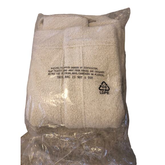 Marine Layer Quebec Sherpa Jacket Cozy Snap Button Antique White Cream NWT XL - Picture 9 of 9